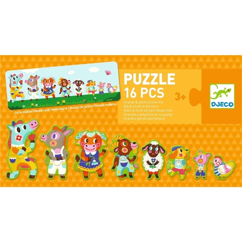 PUZZLE EDUCATIVO GRANDES Y PEQUEÑOS D ELA GRANJA DJECO