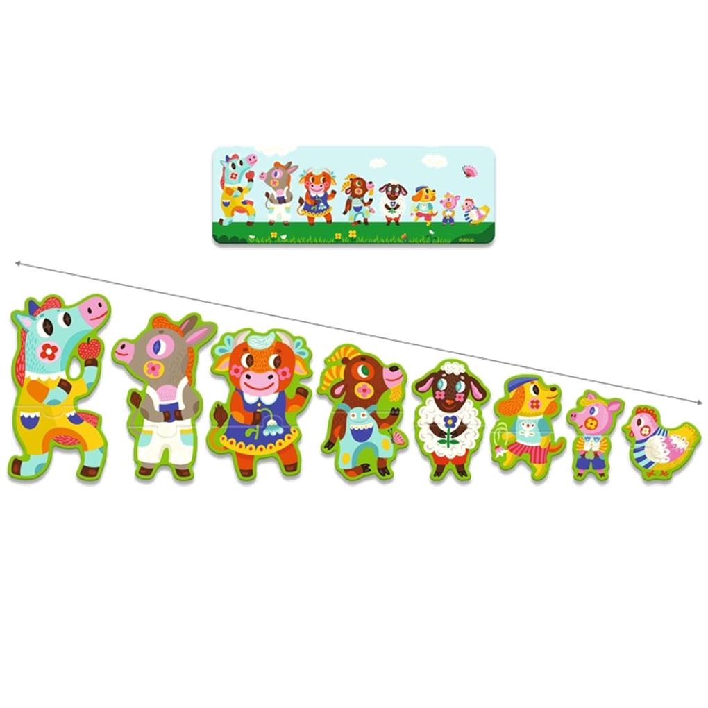 PUZZLE EDUCATIVO GRANDES Y PEQUEÑOS D ELA GRANJA DJECO - Imagen 2