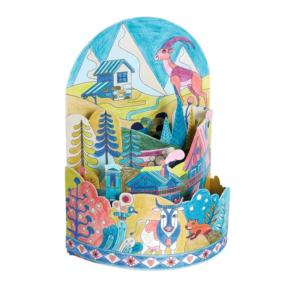 COLOREAR DIORAMA EN LA CIMA DEL MUNDO DJECO - Imagen 2