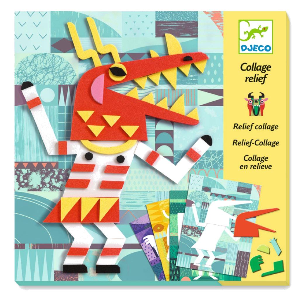 COLLAGE EN RELIEVE GALERIA DE MONSTRUOS DJECO