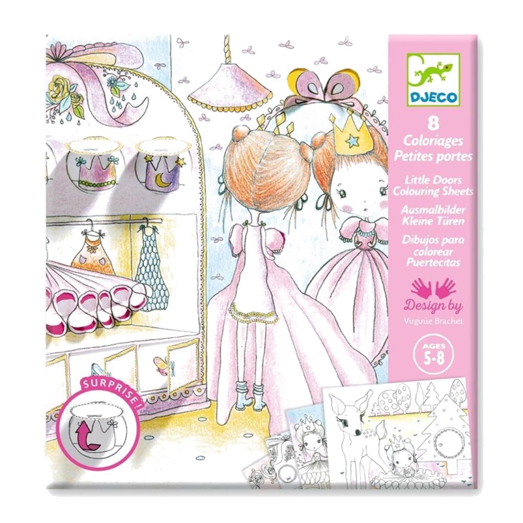 COLOREA LAS PEQUEÑAS PUERTAS DE PUPI DJECO