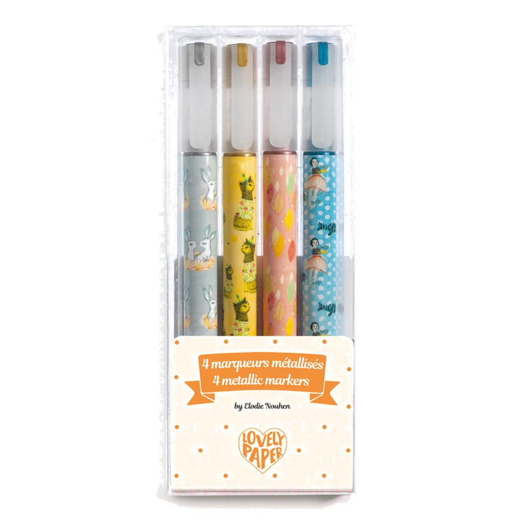 4 ROTULADORES METALICOS ELODIE DJECO