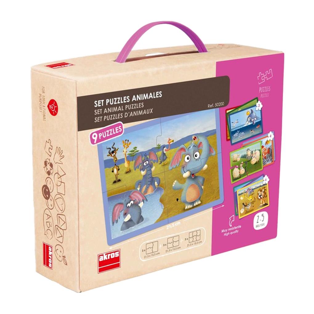 SET PUZZLES ANIMALES (9 UDS)
