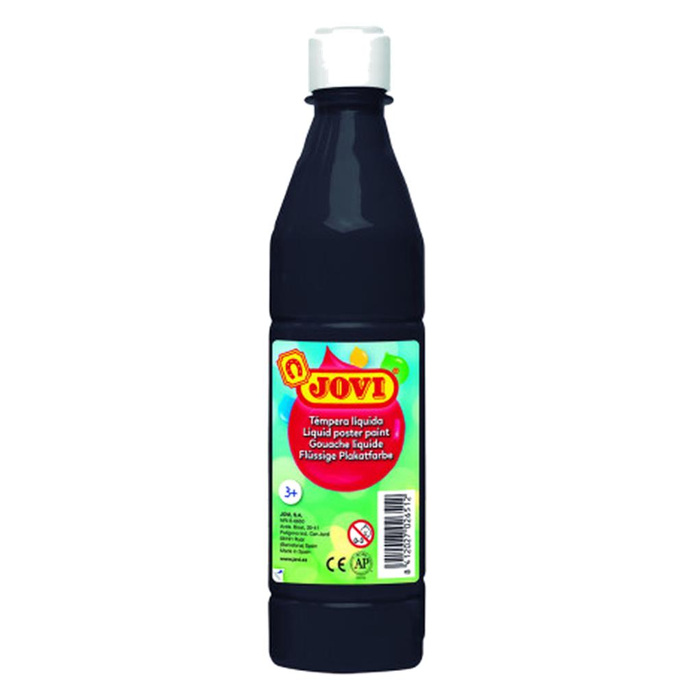TEMPERA JOVI BOTELLA 500 ML - NEGRO