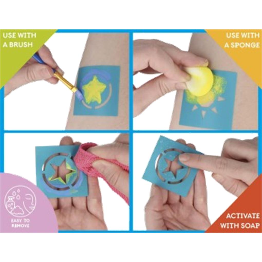 KIT DE 6 PLANTILLAS INFANTIL PARA PINTURA FACIAL Y CORPORAL - Imagen 3