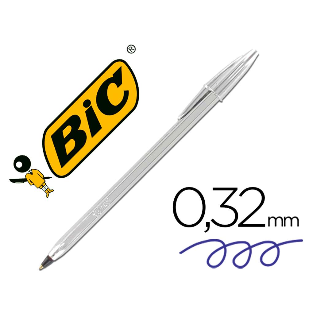 BOLIGRAFO BIC CRISTAL CELEBRATION PLATA TINTA NEGRA UNIDAD