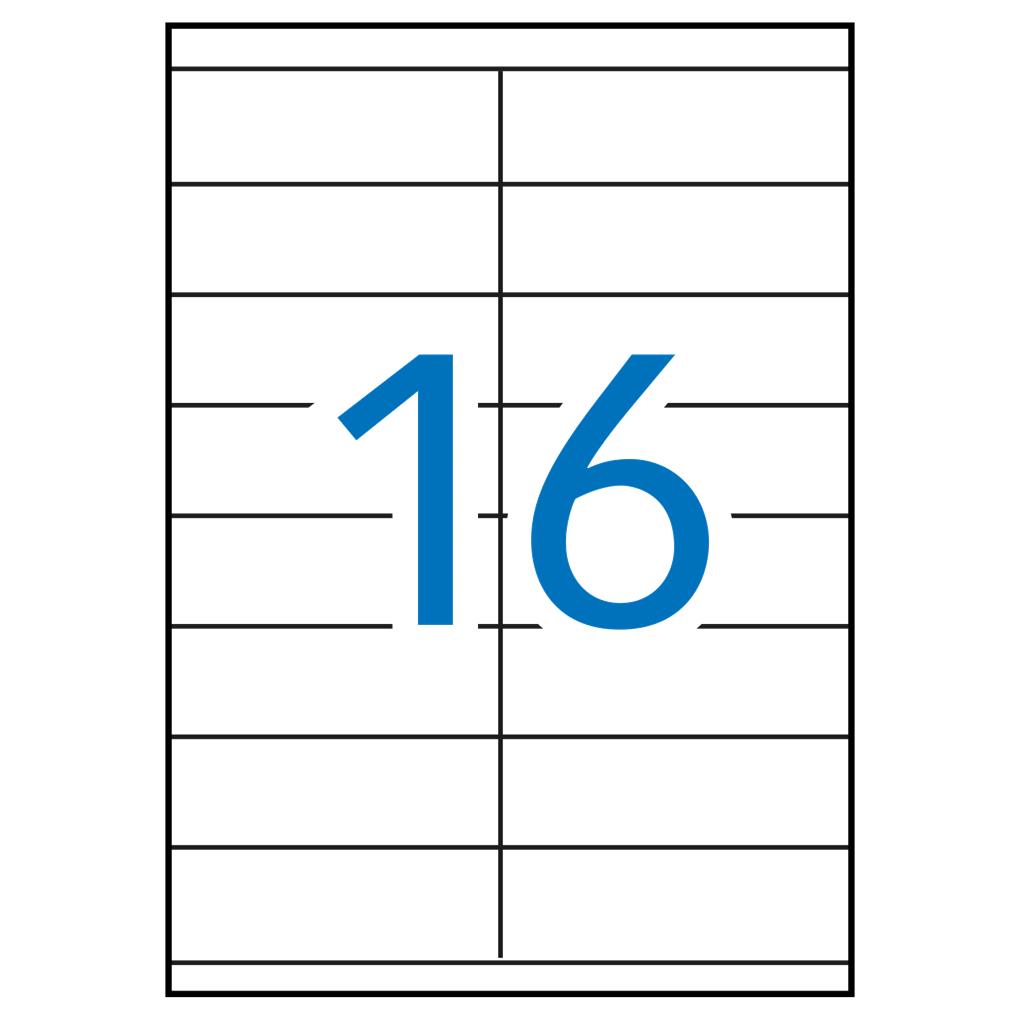 CAJA ETIQUETAS BLANCAS PERMANENTES 105 X 35 MM 100 HOJAS