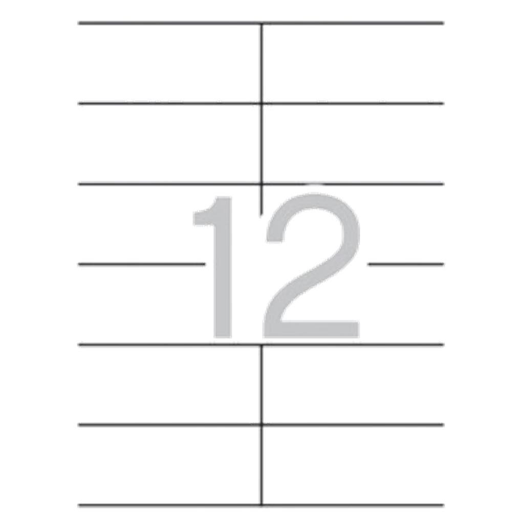 CAJA ETIQUETAS BLANCAS PERMANENTES 105 X 48 MM 100 HOJAS APLI