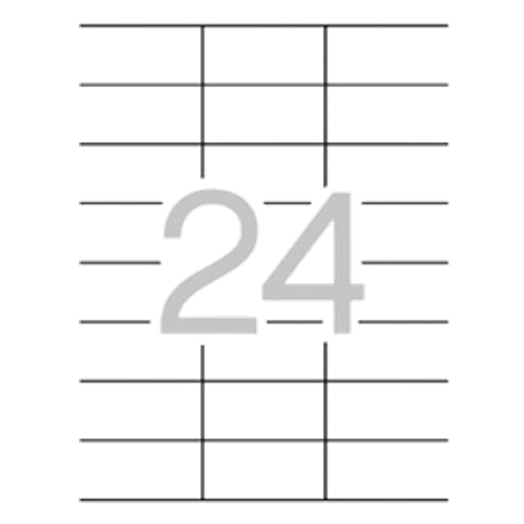 CAJA ETIQUETAS BLANCAS PERMANENTES 70 X 33.8 100 HOJAS