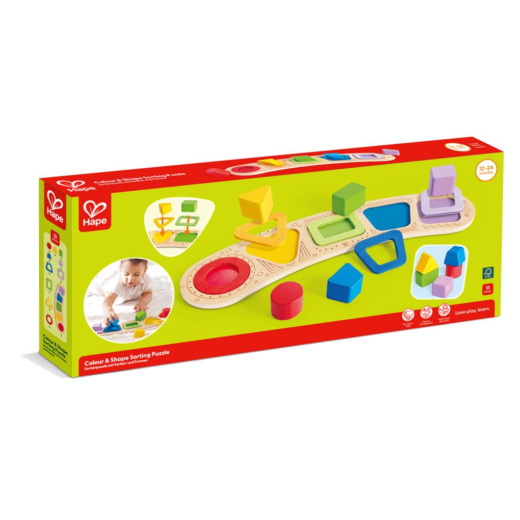 COLOUR & SHAPE SORTING PUZZLE HAPE