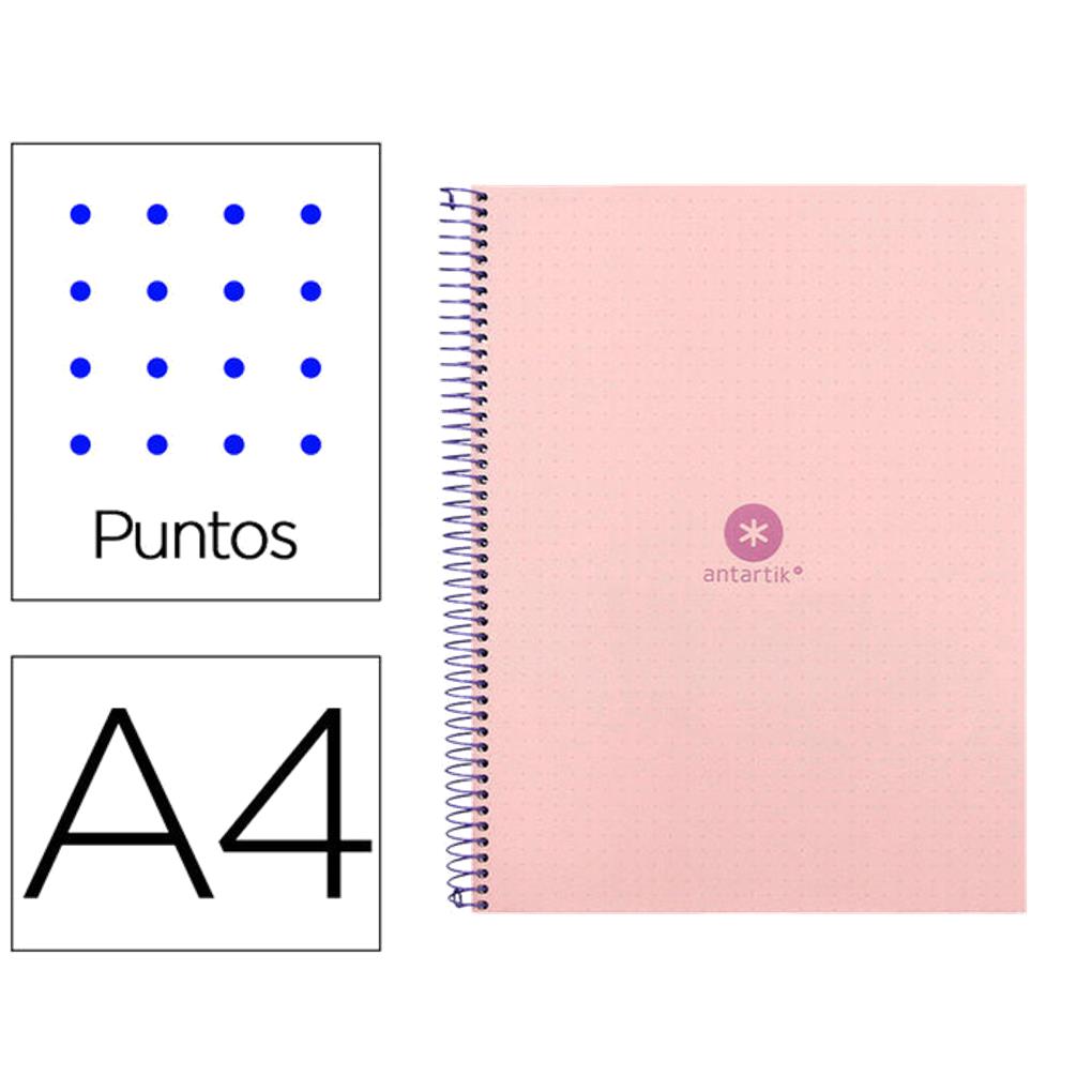 CUADERNO ESPIRAL LICERPAPEL A4 MICRO ANTARTIK TAPA FORRADA 80H 90GR RAYADO PUNTOS