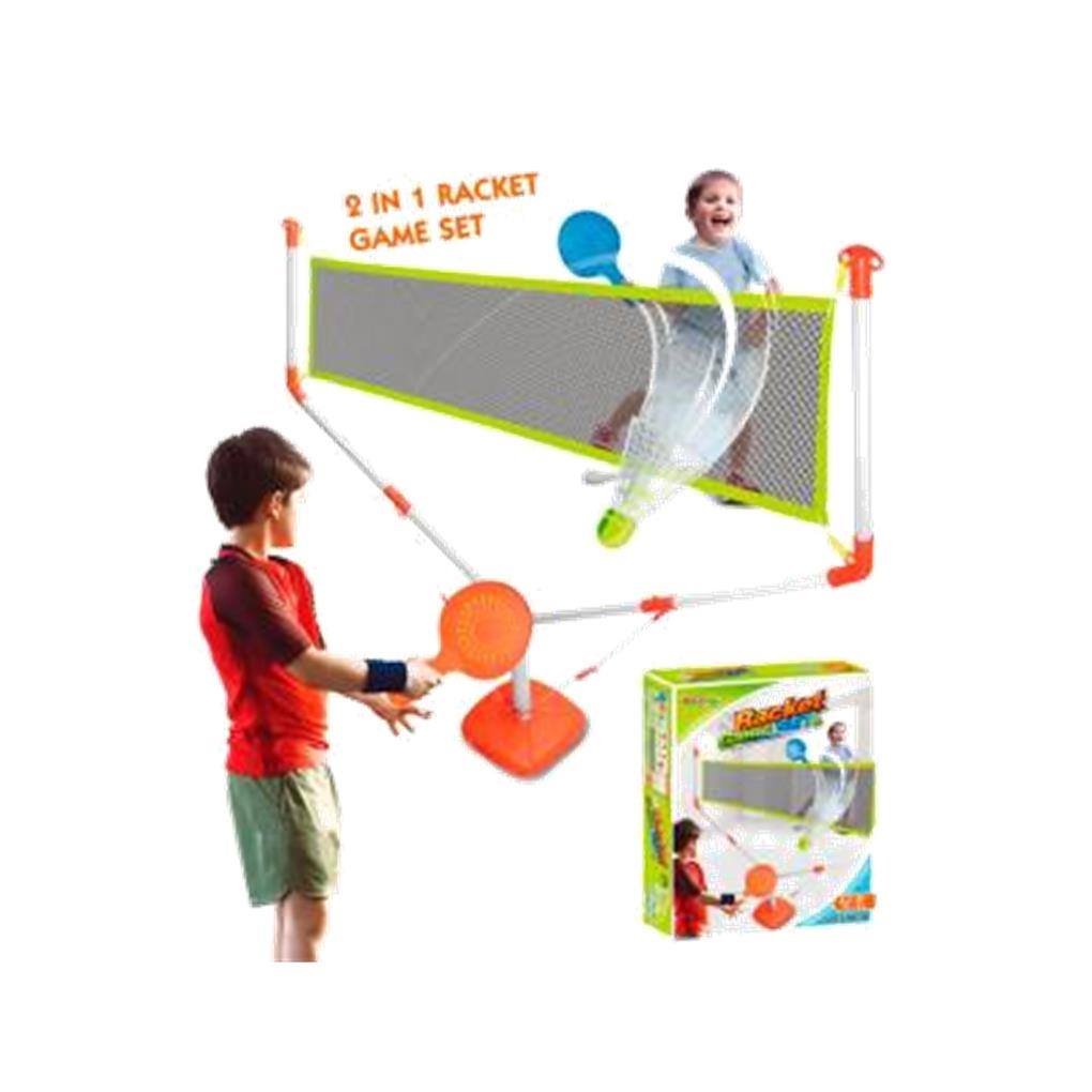 RAQUETAS KINGSPORT CON RED 2 EN 1 TENIS Y BADMINTIN + 3 AÑOS