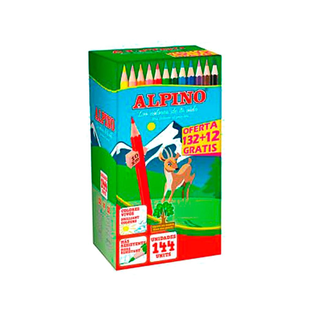 LAPICES ALPINO ECONOMY PACK ESTUCHE 144 COLORES SURTIDOS