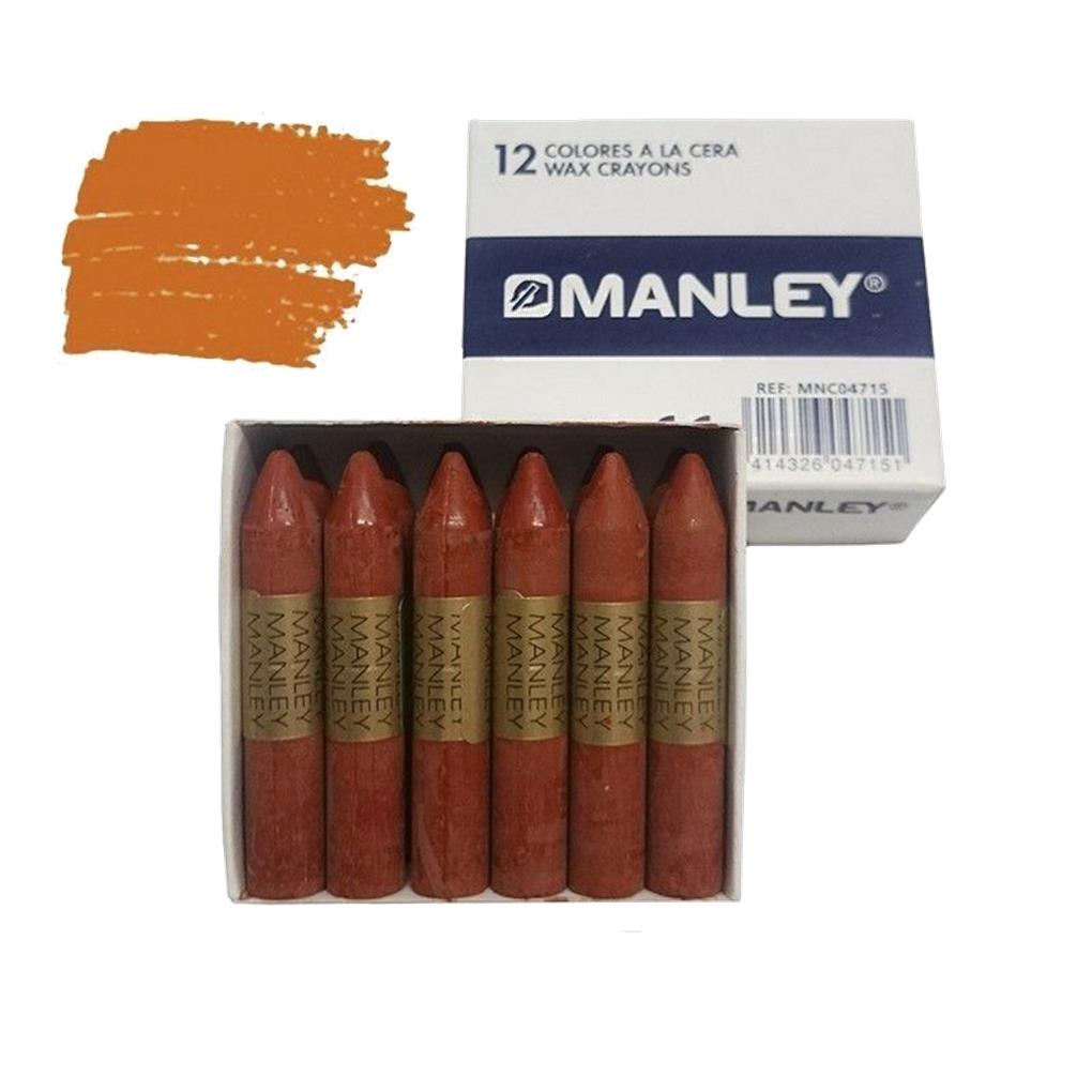 CERAS MANLEY UNICOLOR 12 UDS - Nº 28 TIERRA SIENA TOSTADA