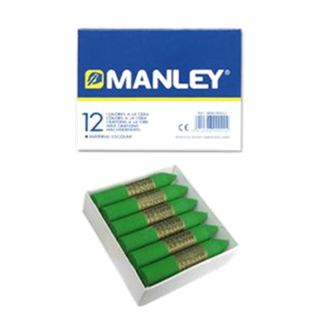 CERAS MANLEY UNICOLOR 12 UDS - Nº 50 VERDE INTENSO