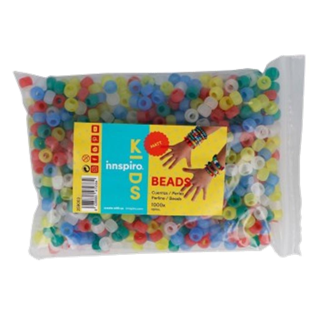 CUENTAS DE PLASTICO ECO GROSELLA MULTICOLOR MATE 9 MM DIAM 1000 UD APROX