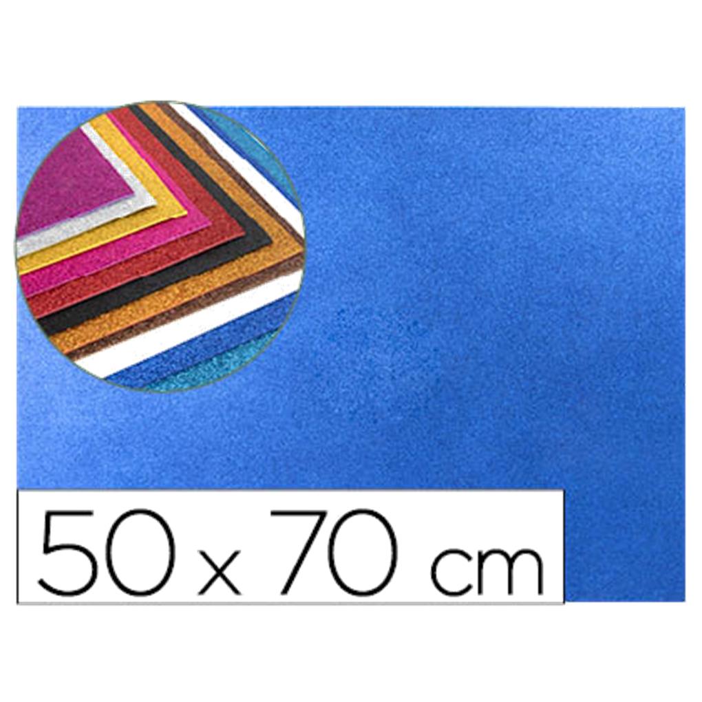 PLACA EVA PURPURINA 50X70 CMS UNIDAD - AZUL OSCURO