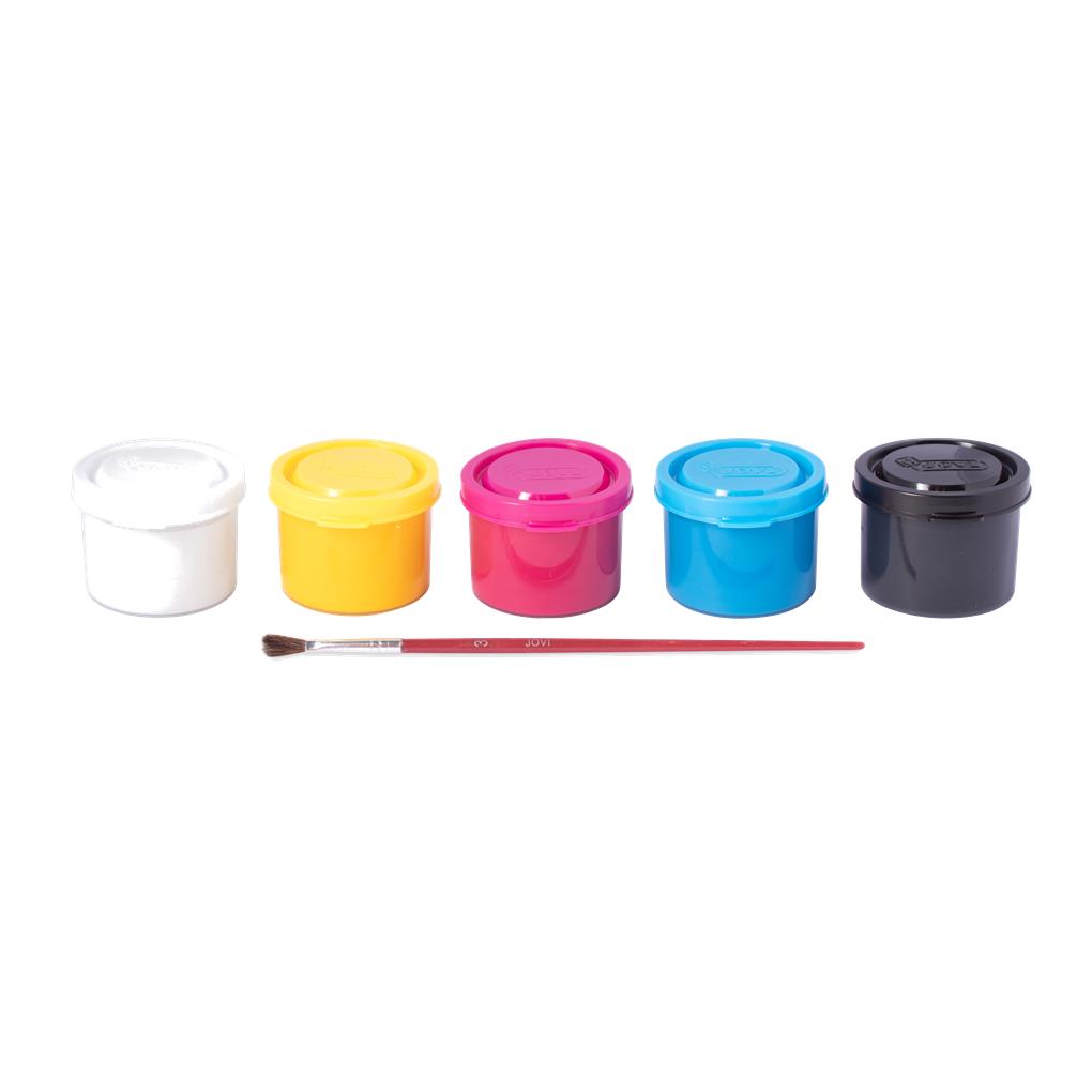 ESTUCHE JOVI TEMPERA 5 BOTES 35 ML COLORES SURT+PINCEL