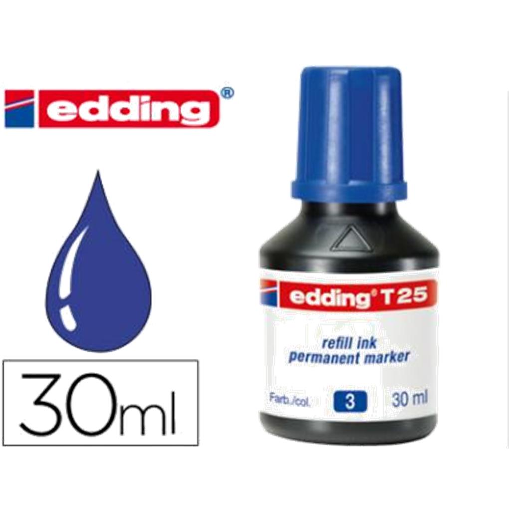 TINTA EDDING T-25 FRASCO 30 ML - AZUL