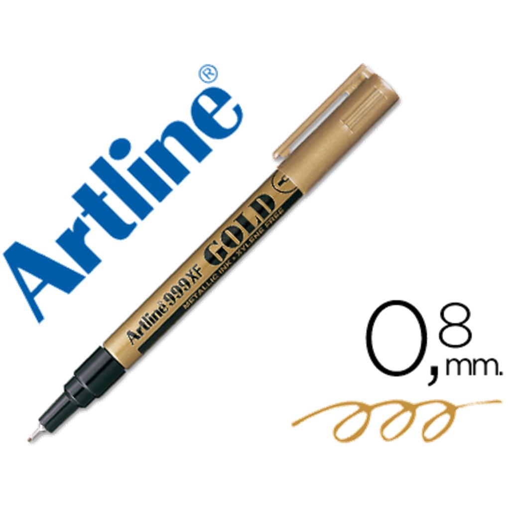 ROTULADOR ARTLINE MARCADOR PERMANENTE TINTA METALICA EK-999 ORO -PUNTA REDONDA 0