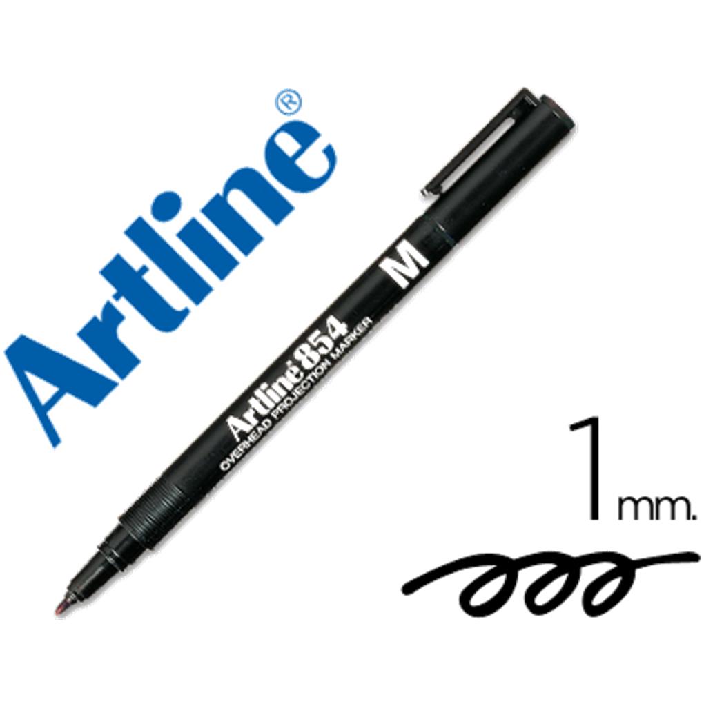 ROTULADOR ARTLINE RETROPROYECCION PUNTA FIBRA PERMANENTE EK-854 NEGRO -PUNTA RED