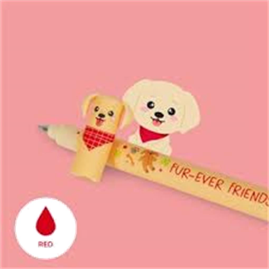 SET 3 BOLIGRAFOS DE GEL BORRABLES GOLDEN + BULLDOG + POODLE LEGAMI - Imagen 4