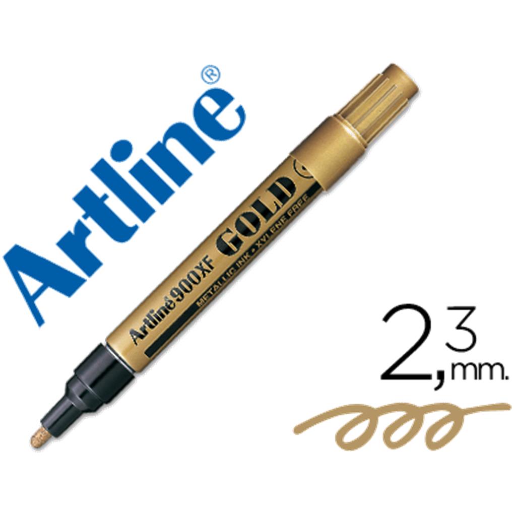 ROTULADOR ARTLINE MARCADOR PERMANENTE TINTA METALICA 900 ORO