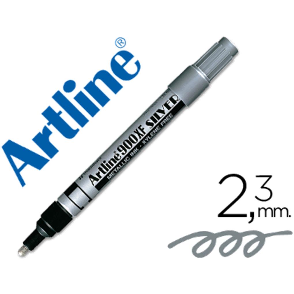ROTULADOR ARTLINE MARCADOR PERMANENTE TINTA METALICA 900 PLATA