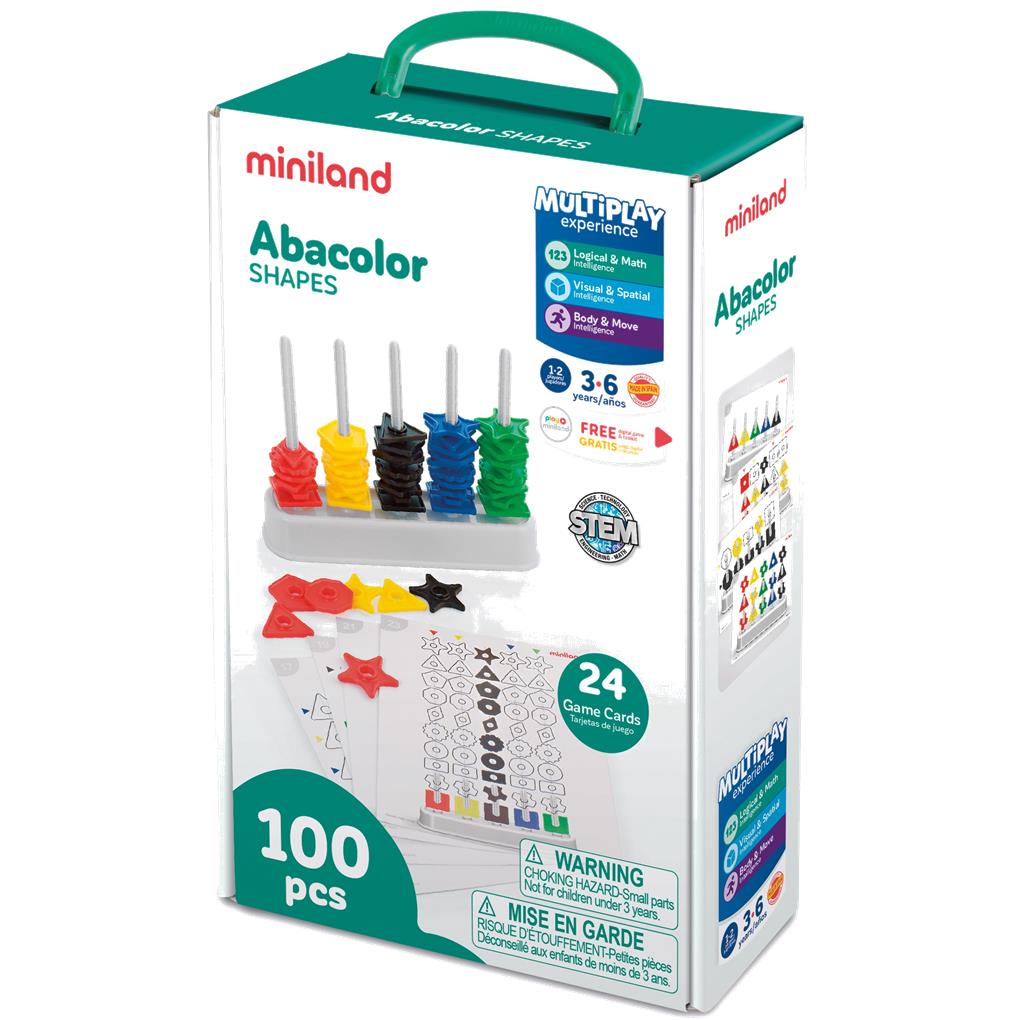 ABACOLOR SHAPES (1 ABACO - 100 FORMAS - 24 FICHAS DE ACTIVIDADES)