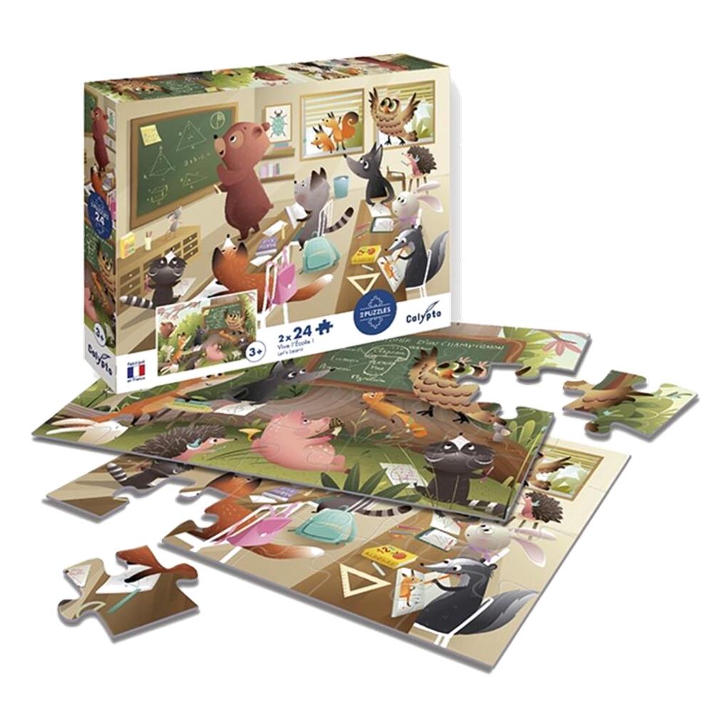 PUZZLE LA ESCUELA - 2 X 24 PIEZAS SENTOSPHERE