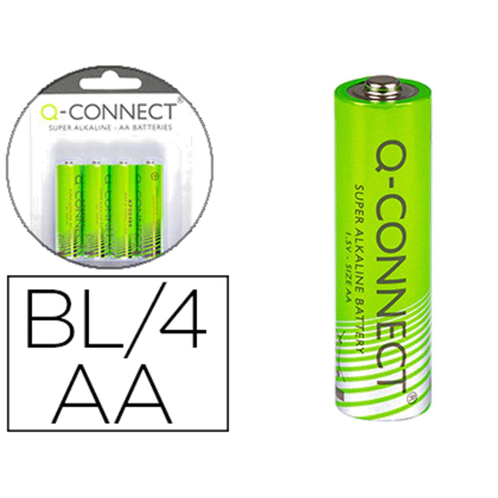 PILAS ALCALINAS Q-CONNECT AA BLISTER 4UDS