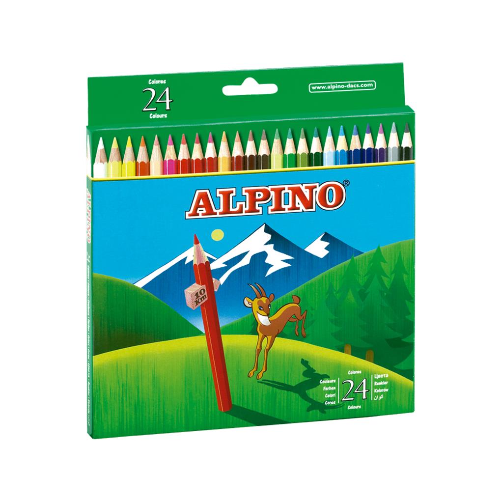 LAPICES ALPINO ESTUCHE 24 COLORES SURTIDOS