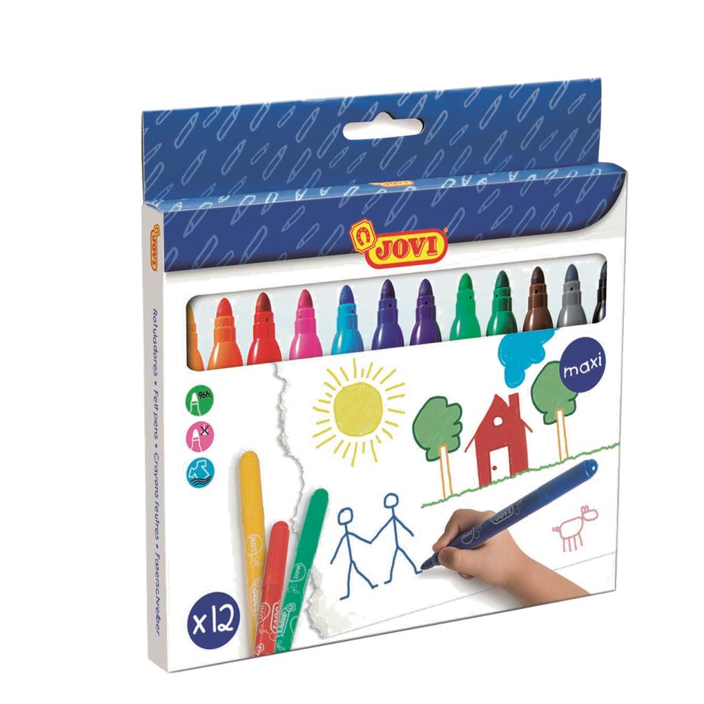 ROTULADORES MAXI JOVI - 12 COLORES