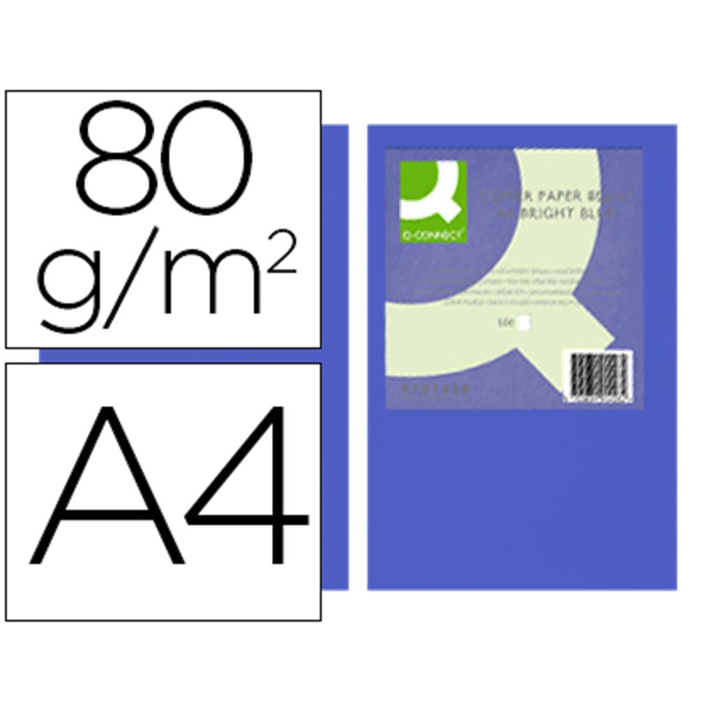 PAPEL DIN A4 80 GR PQTE/ 500 H. - AZUL FUERTE (MAR)