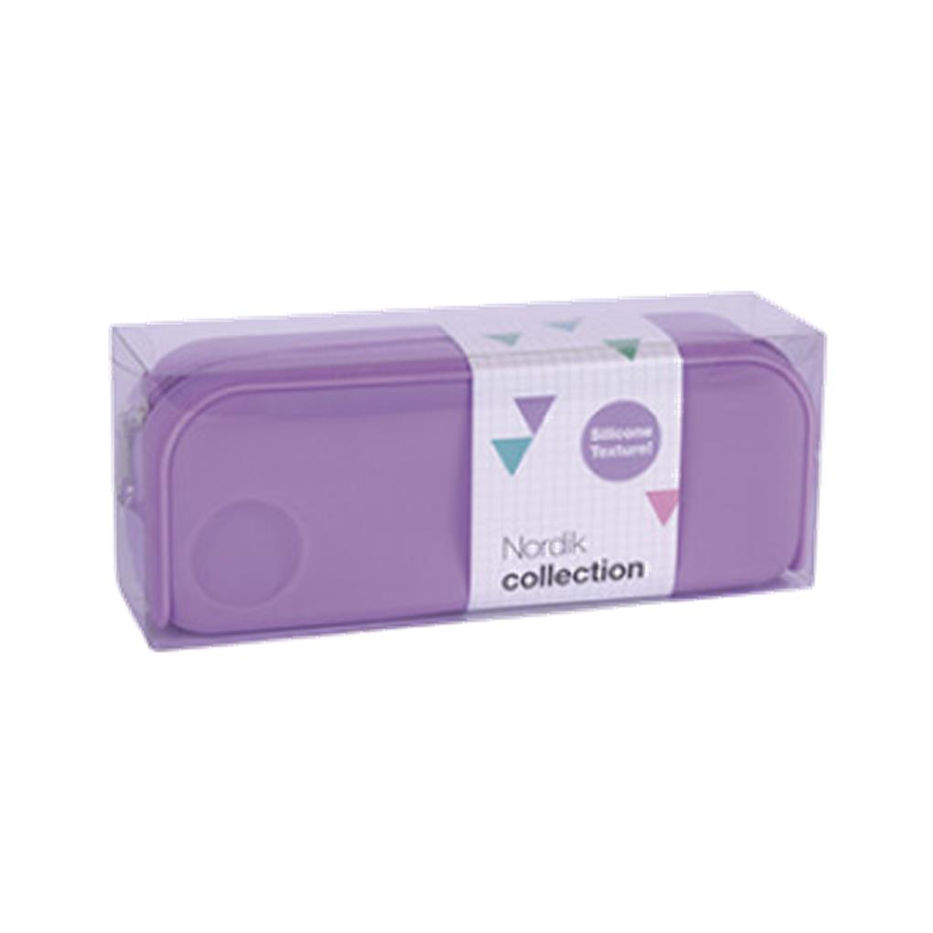 ESTUCHE SILICONA RECTANGULAR NORDIK LILA