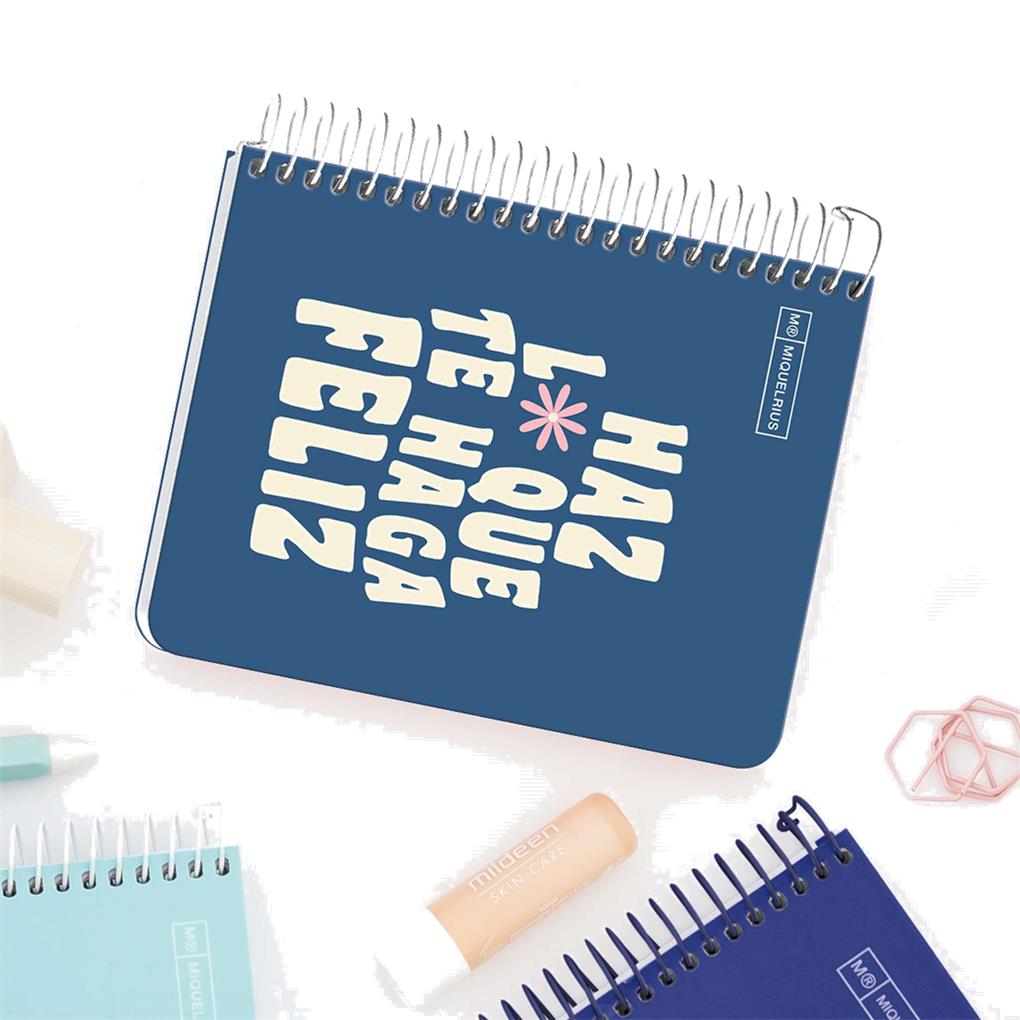 CUADERNO A6 CUADRICULA 100 HOJAS MENSAJE COLOR AZUL - Imagen 3