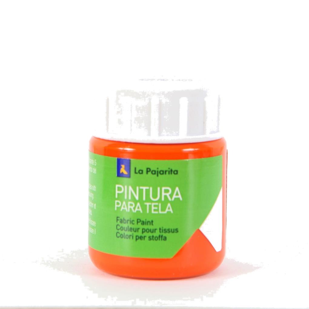 PINTURA TEXTIL LA PAJARITA NARANJA T-14 BOTE 25 ML.