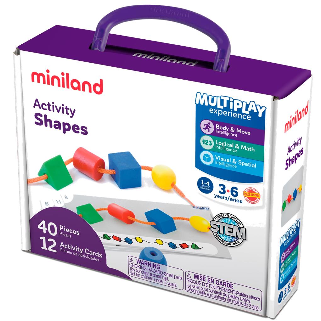 ACTIVITY SHAPES 25 MM. (40 PCS.- 5 CORD. - 12 FICH. ACTIVIDADES - MALETA)