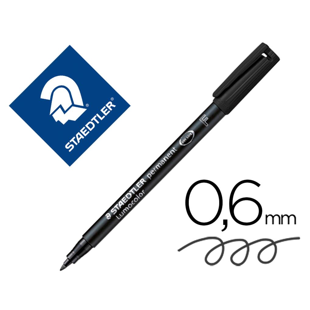ROTULADOR LUMOCOLOR PERMANENTE PUNTA F 318 - NEGRO