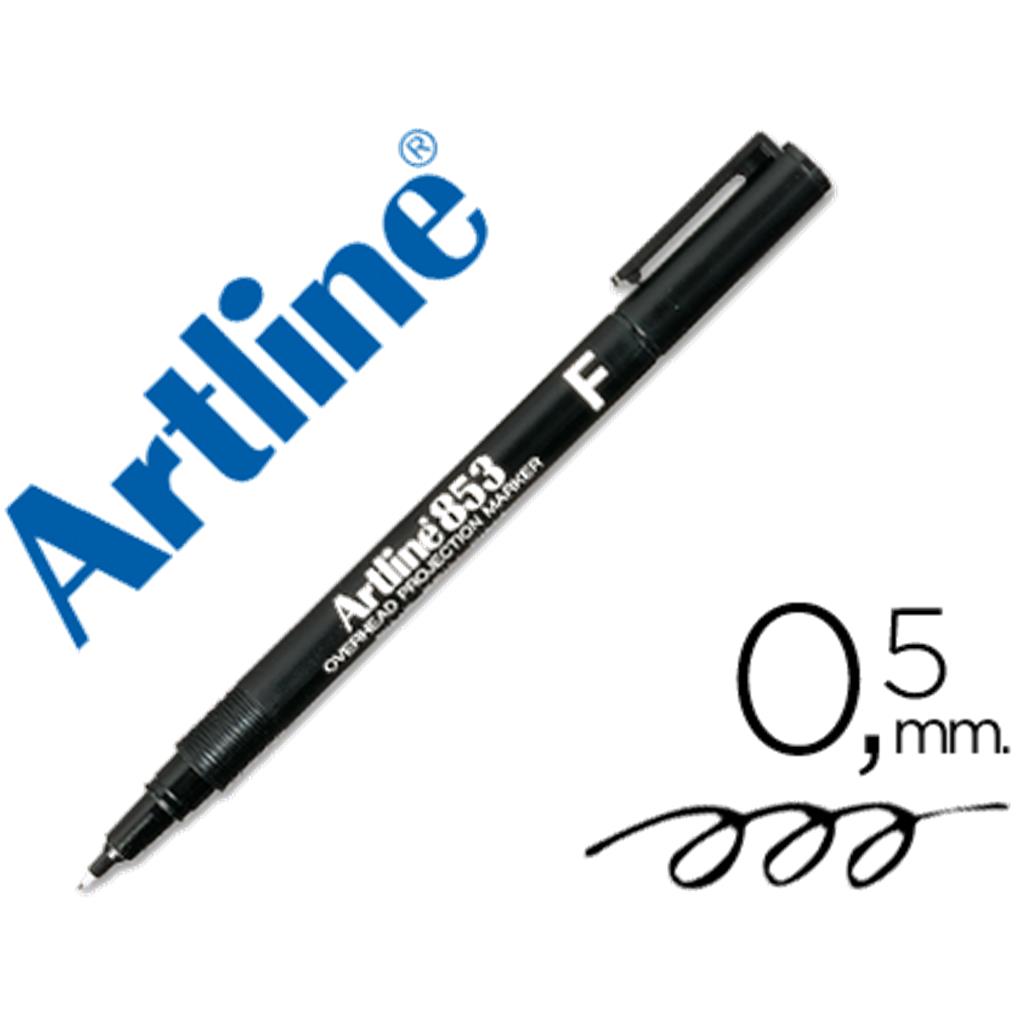 ROTULADOR ARTLINE RETROPROYECCION PUNTA FIBRA PERMANENTE EK-853 NEGRO -PUNTA RED
