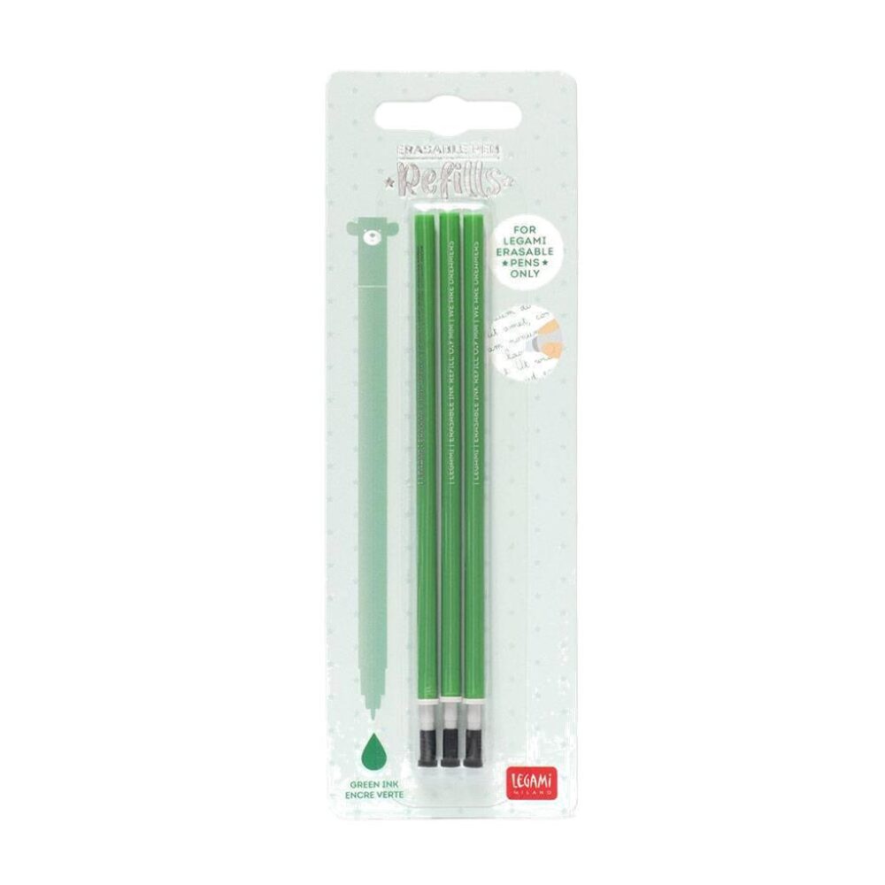RECAMBIO BOLIGRAFO BORRABLE VERDE LEGAMI