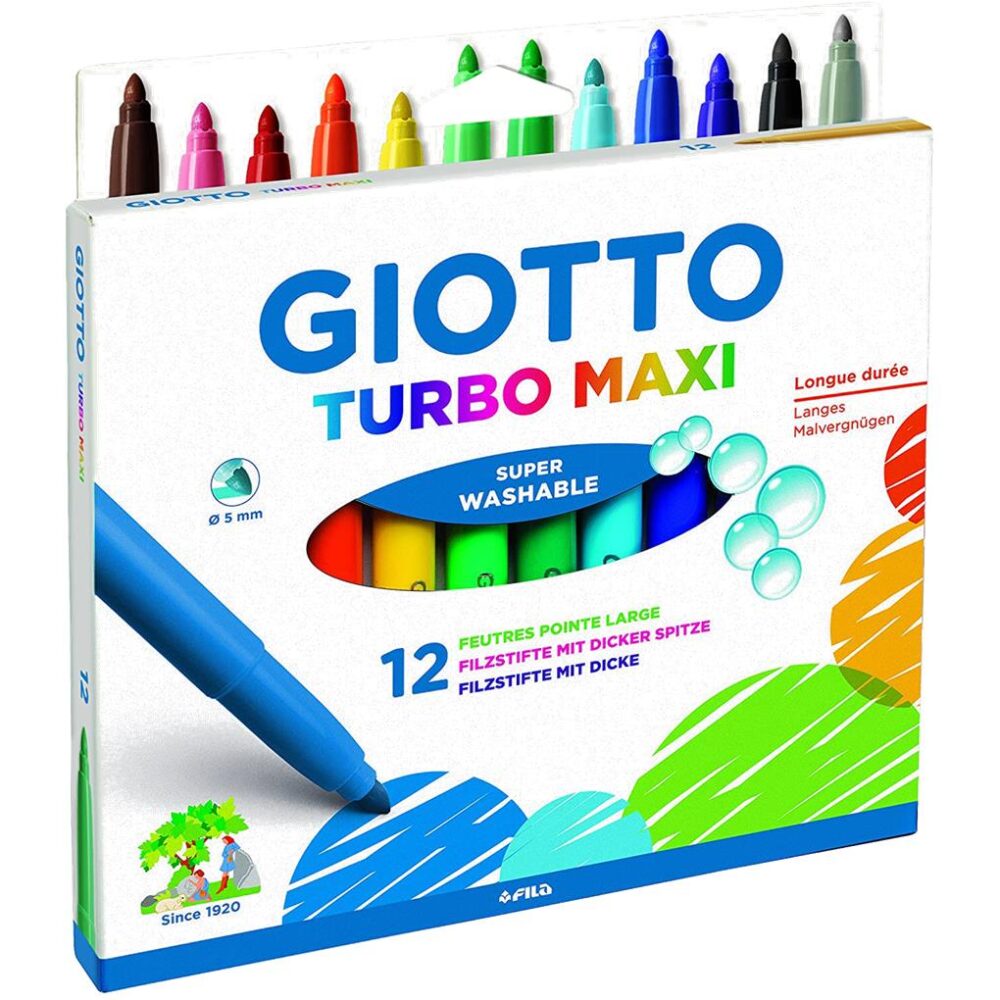 ROTULADOR GIOTTO TURBO MAXI CAJA 12 COLORES