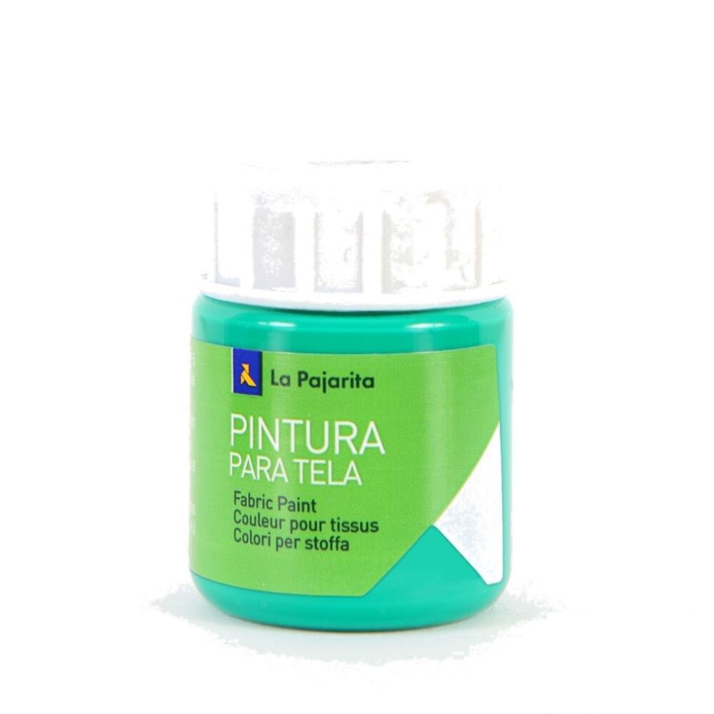PINTURA TEXTIL LA PAJARITA  VERDE ESMERALDA  T-09  BOTE 25 ML.
