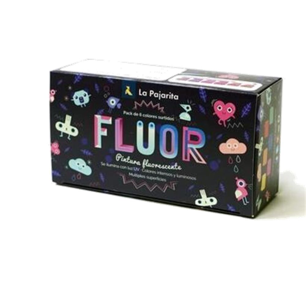 LA PAJARITA KIT PINTURA FLUORESCENTE. SURTIDO 6 COLORES 35 ML
