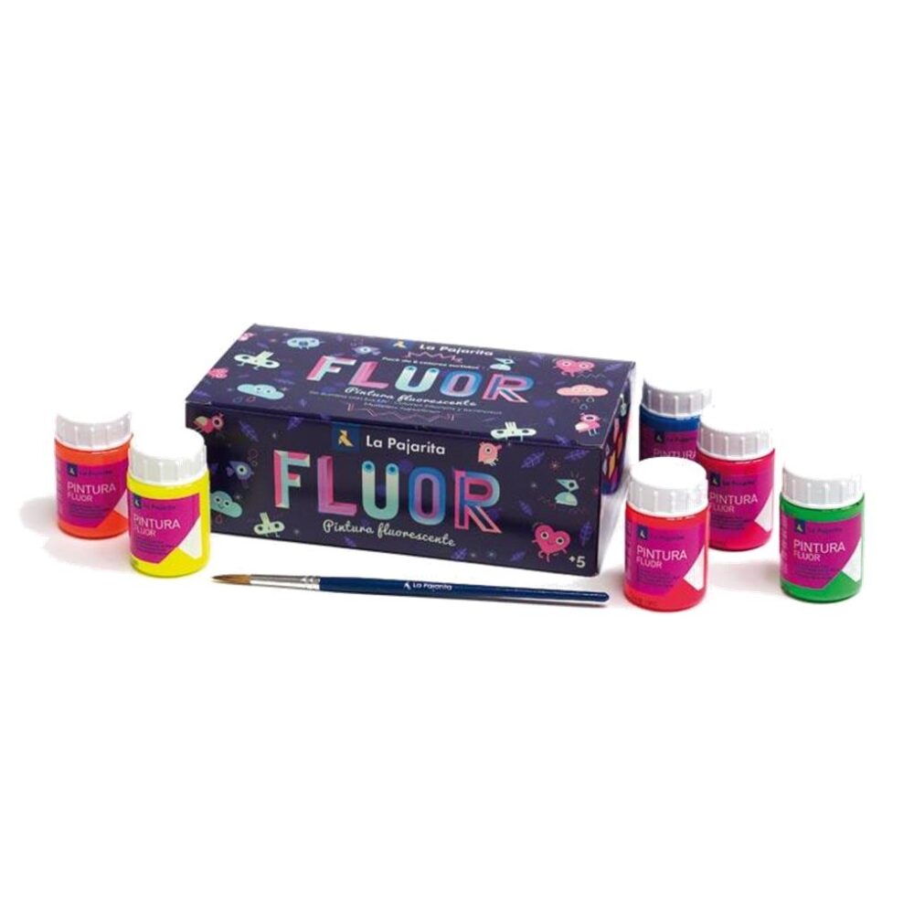 Alternative view of LA PAJARITA KIT PINTURA FLUORESCENTE. SURTIDO 6 COLORES 35 ML