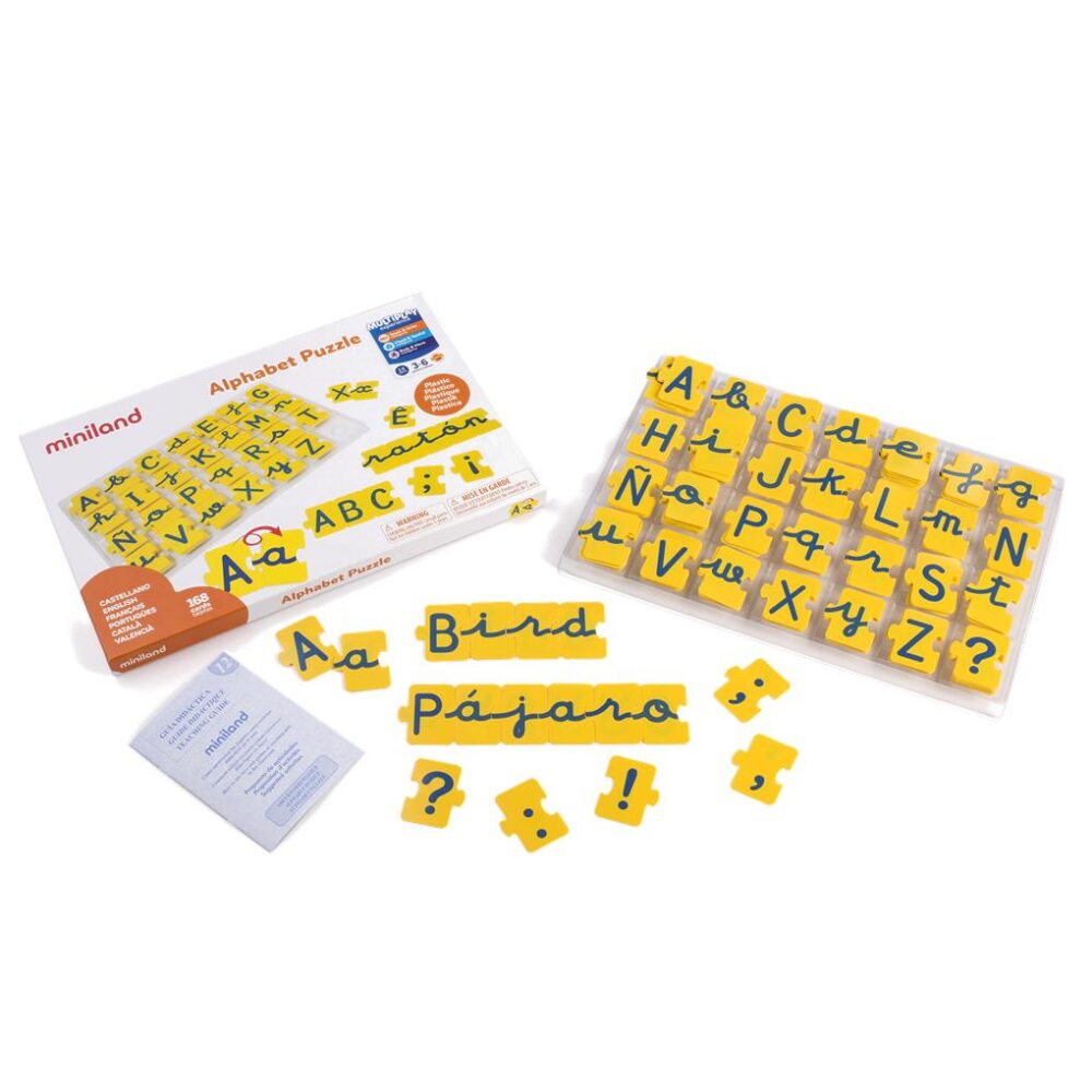 ESTUCHE ABECEDARIO MAYUSCULAS-MINUSCULAS  (168 PCS. - 1 GUIA DIDACTICA - 4 X 6 CM