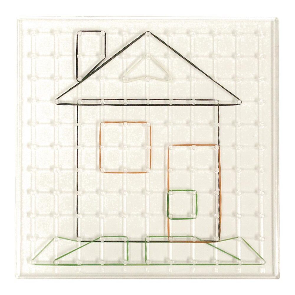 SET GEOPLANOS 23  (6 PANELES-120 GOMAS-16 FICHAS-23X23 CM.)