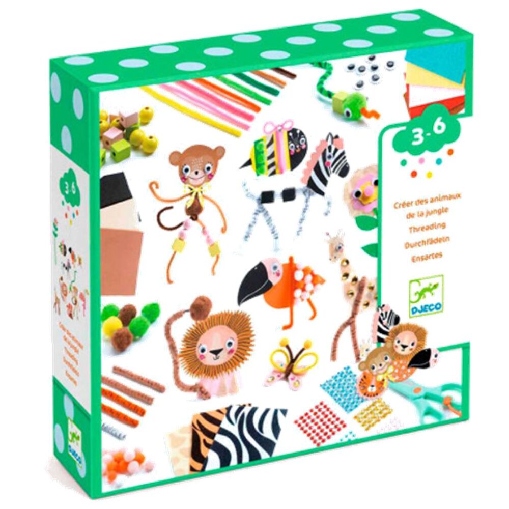CAJA CREATIVA CREA ANIMALES DE LA JUNGLA DJECO