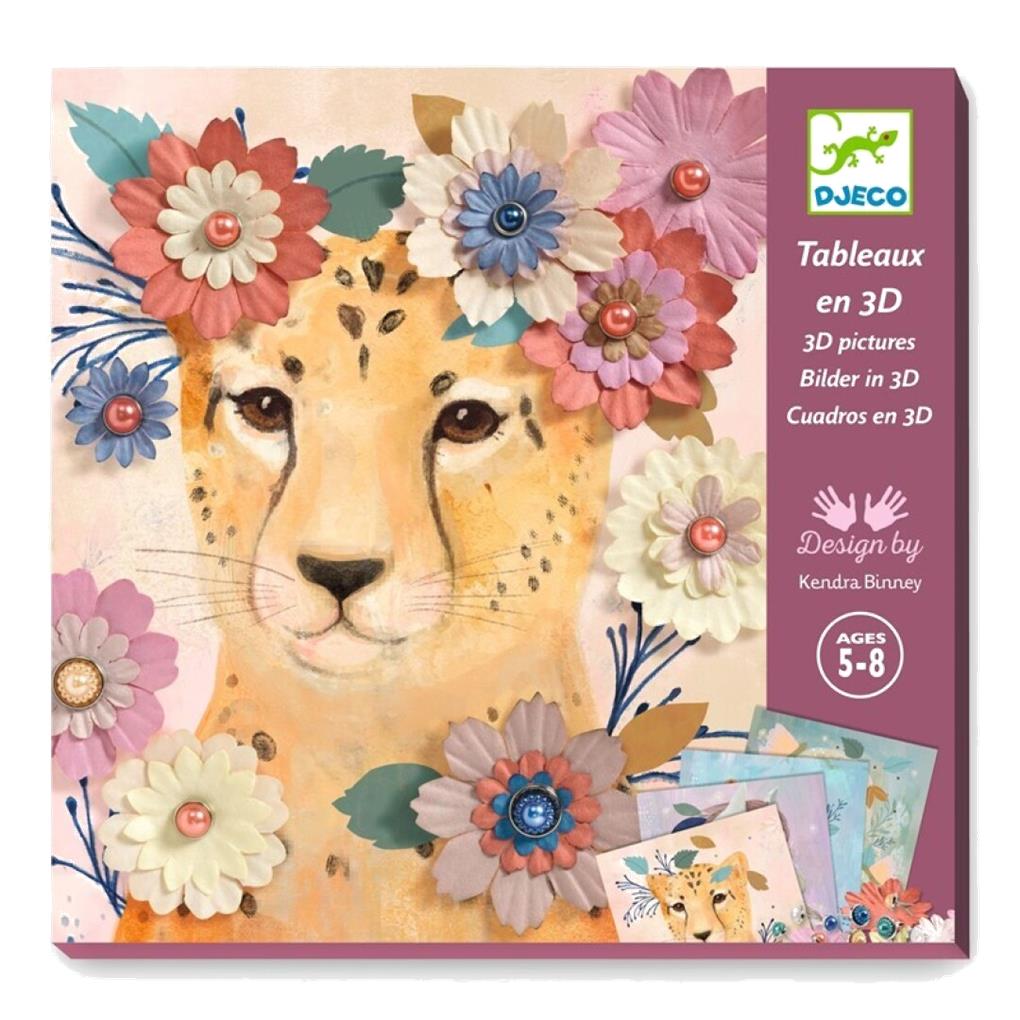 PAPEL CREATIVO CORONAS DE FLORES DJECO