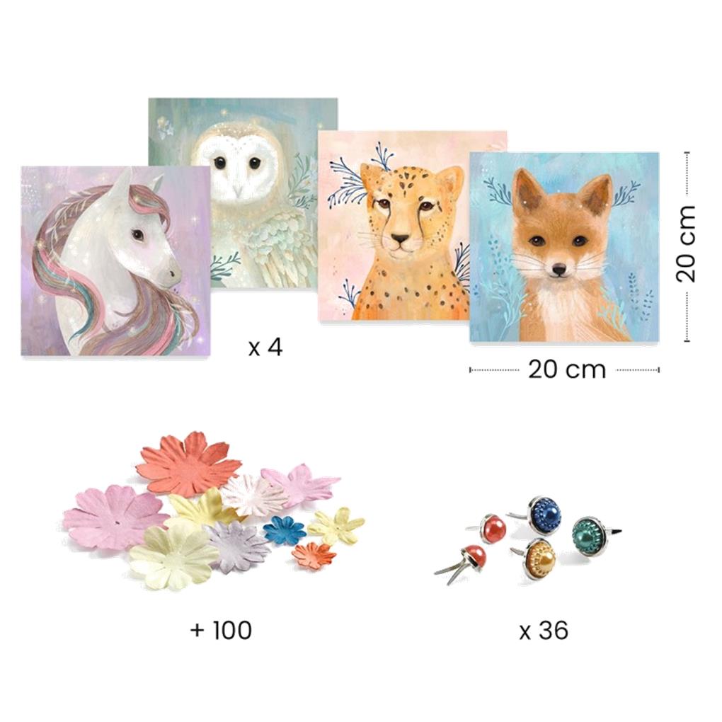 PAPEL CREATIVO CORONAS DE FLORES DJECO - Imagen 3